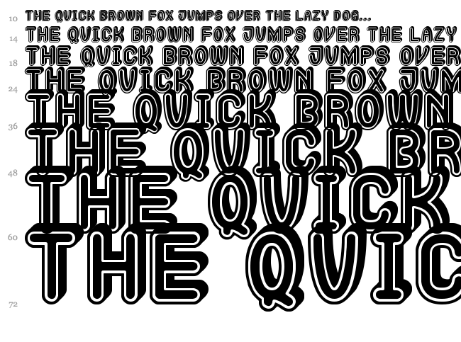 Extra Gro St font waterfall